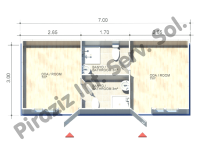 3×7 = 21 m2 Hekim Panel Konteyner